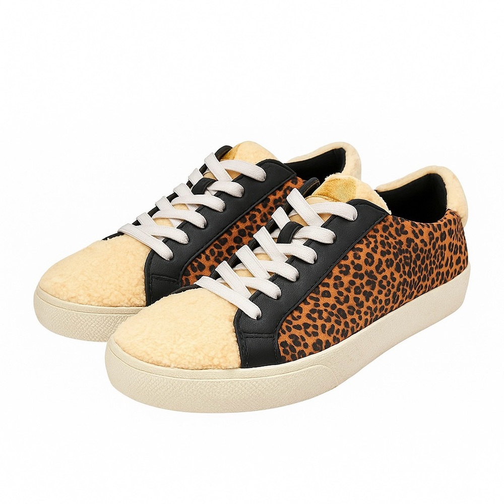 Vince Camuto Leopard Sherpa Sneakers | Women’s 6.5 NWOT